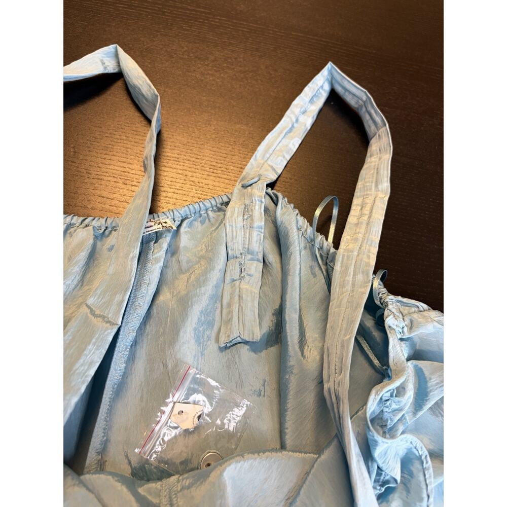 Free People Intimately Forever Young Romper Blue Bow Front Open Back Small - Picture 14 of 14